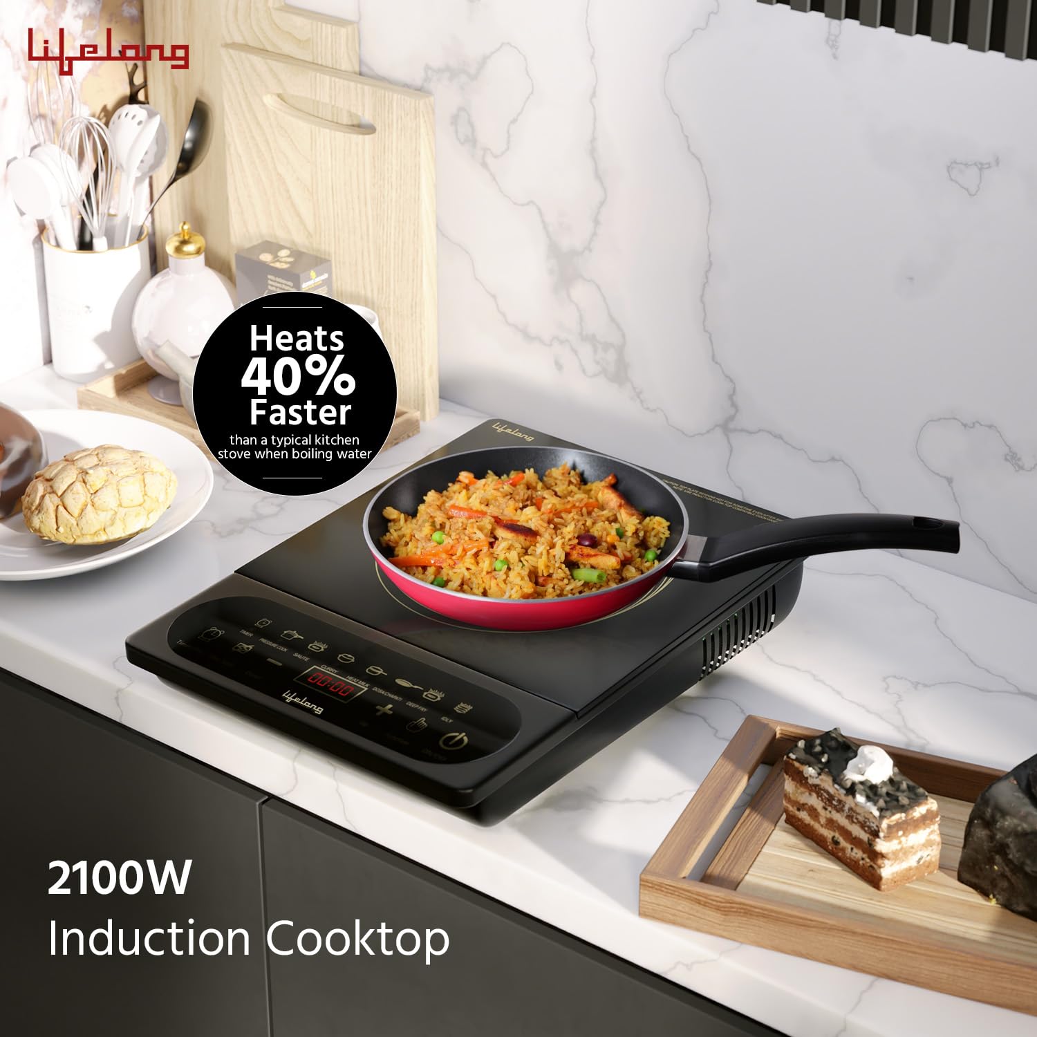 Lifelong 2100 Watt Induction Stove with Touch Panel